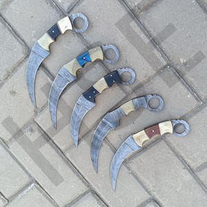 มีดคารัมบิตเหล็กดามัสกัสตีขึ้นรูปด้วยมือ ด้ามจับสั่งทำพิเศษ - Product Image 5