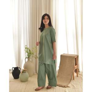 Ensemble haut, bas et dupatta pour femmes, vêtements de soirée de créateur - Product Image 1