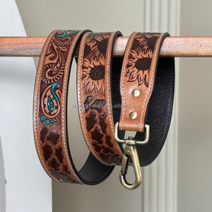 Vente en gros de cuir usiné à la main de haute qualité Bandoulière personnalisée en cuir véritable pour guitare et appareil photo Pièces et accessoires - Product Image 4