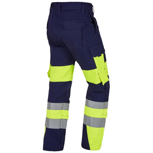Pantalon de travail unisexe personnalisé, style cargo, pour la construction et le soudage, avec bande réfléchissante, extensible, vente en gros, service OEM - Product Image 5