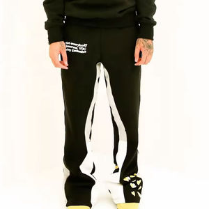 Conjunto de Sudadera y Pantalones Anchos de Pierna Recta para Hombre, Estampado Personalizado, Forro Polar Grueso para Invierno, Precio Bajo - Product Image 6