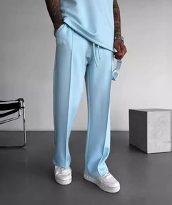 Pantalon de randonnée décontracté pour homme, mode sportive d'automne, 100% coton, léger, coupe droite - Product Image 2