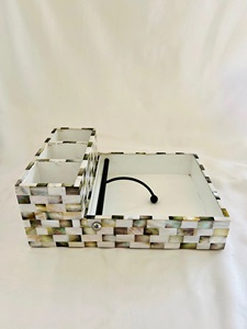 Handmade Bone Inlay Tissue <b>Box</b> Wooden Rectangle Napkin <b>Storage</b> Holder Home <b>Decor</b> Wholesale Tissue <b>Box</b> - Product Image 5