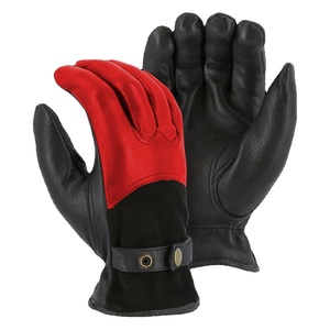 Gants de travail en cuir pleine fleur de vachette de qualité supérieure, finition grainée, design à manchette lisse pour la protection des mains et des bras, gants de conduite sécurisés - Product Image 6