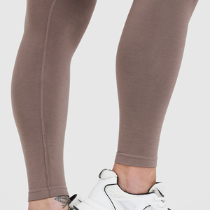 Pantalones de Yoga de Cintura Alta, Sólidos, Largos, Elásticos en 4 Direcciones, sin Costura Frontal, Leggings Deportivos para Mujer, Personalizados OEM - Product Image 6