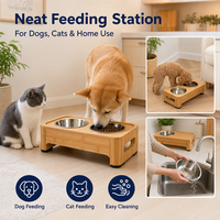 Erhöhter Futternapf-Ständer für Hunde und Katzen mit erhöhter Futterhöhe, stabiler Basis und modernem Design für den Haushalt