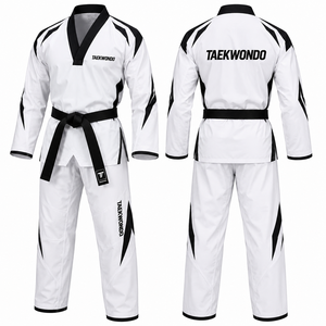 Uniforme de Taekwondo Dobok Premium Personalizado, 100% Poliéster Elástico, Ligero y Transpirable, Traje de Entrenamiento de Artes Marciales, OEM ODM - Product Image 1
