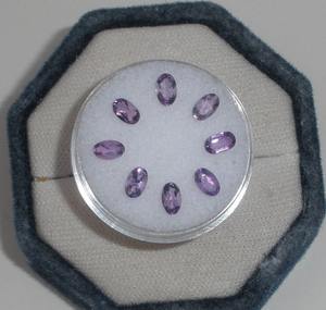 พลอยอะเมทิสต์ธรรมชาติทรงรีเหลี่ยมเพชรพลอยธรรมชาติขนาด 5x3 มม. แต่ละเม็ด รับรองโดยบุคคลที่สาม สีเขียว สำหรับทำเครื่องประดับ - Product Image 1