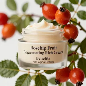 Crème de nuit riche rajeunissante aux fruits de cynorrhodon Formule anti-âge ODM/OBM La Corée a développé des ingrédients principaux de collagène de niacinamide pour - Product Image 1