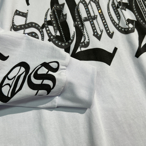 เสื้อถักผ้าฝ้ายพรีเมียม 100% ประดับคริสตัล สองชั้น แขนสั้น เป็นมิตรต่อสิ่งแวดล้อม ระบายอากาศได้ดี พิมพ์ลายตามสั่ง ดีไซน์เนอร์ ทรงปกติ - Product Image 5