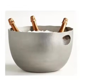 Bac à glace métallique pour traiteur, seau isotherme en acier inoxydable pour fêtes, refroidisseur de vin et de bière pour bar - Product Image 5