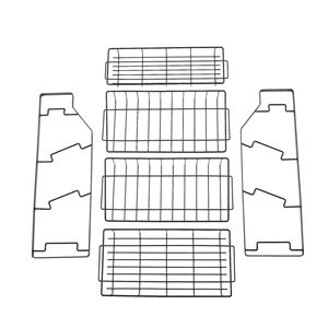 Organizzatore da Cucina a Quattro Ripiani Nero, Portaspezie con Barattoli per Spezie e Bottiglie per Salse, Scaffale Portaspezie - Product Image 2