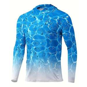 Sudadera con Capucha de Pesca Sublimada Transpirable Personalizada OEM, Camuflaje, Protección UV Impermeable UPF 50, Hecha de Jersey de Poliéster 100% Duradero - Product Image 6