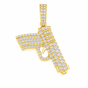 สร้อยคอจี้ดาบประดับเพชรทรงฮิปฮอปสุดเทรนดี้จาก SHRAMAN DIAMOND ทอง 10K เพชรเจียระไนแบบบริลเลียนท์ เพชรเลี้ยงในห้องปฏิบัติการ ดีไซน์หรูหรา - Product Image 1