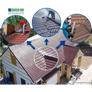 แผ่นหลังคาพลาสติก PVC เรซินสังเคราะห์ 4 ชั้น แบบกำหนดความยาวได้เองจากโรงงานโดยตรง / กระเบื้องหลังคาสเปน ป้องกันรังสียูวี รับประกันคุณภาพ - Product Image 3