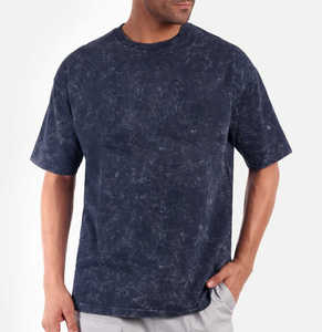 Camisetas Unisex de Cuello en V, Corte Regular, Lavado Ácido, 100% Algodón, Ligeras, de Alta Calidad, Servicio OEM, Secado Rápido, Contraste - Product Image 2