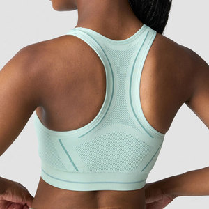 Sujetador deportivo cómodo para mujer, sin aros, acolchado, con espalda en Y, copas extraíbles, material de Spandex/Nylon, Venta de Fábrica - Product Image 4