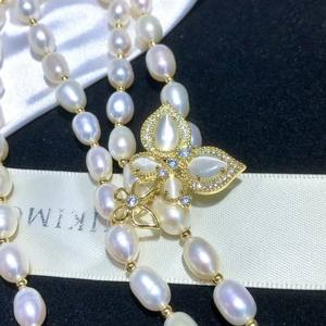 Collar de Perlas de Agua Dulce Nuevo y Más Vendido con Cierre de Mariposa de Oro de 14K, Cadena para Suéter, Venta al por Mayor - Product Image 3