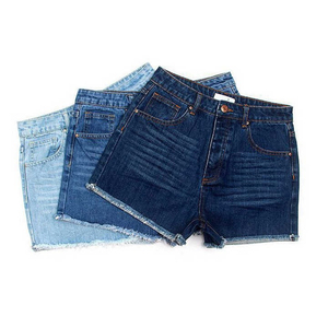 Shorts de Mezclilla para Mujer, Cintura Alta, a la Moda, Transpirables, Súper Desgastados - Product Image 3