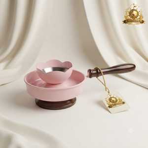 Luxury Marble Base Incense <b>Burner</b> Modern Metal Flower Shape Bakhoor <b>Burner</b> Arabic <b>Oud</b> <b>Burner</b> Home Fragrance Diffuser Holder - Product Image 3