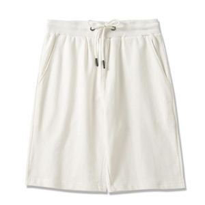 Men's <b>Black</b> Cotton Bermuda Shorts With Drawstring Waist And Pockets Casual Breathable Knitted Shorts - Product Image 4