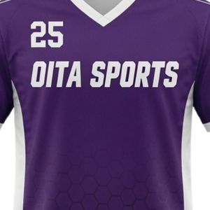 Ensemble d'uniformes de lacrosse unisexe violet en polyester, maillot et short de sport ajustés, vêtements d'entraînement pour équipes sportives - Product Image 5