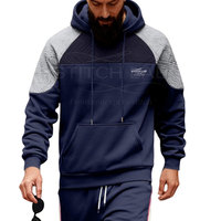 Conjunto Deportivo Unisex con Capucha y Logotipo Personalizado, Precio Bajo, Bloques de Color, Sudadera Casual de Manga Larga con Capucha y Pantalones Cargo