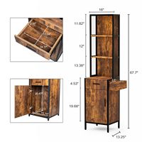Armoire de rangement de salon moderne en MDF à 3 niveaux |   Organisateur d'équipement pour poste de coiffure et de beauté en salon |   Ensemble de poste de travail pour coiffeur