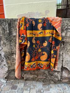 Traditional Indian Vintage Block Printed Cotton Kantha Reversible <b>Quilt</b> Handmade <b>Bedspread</b> Home Décor - Product Image 3