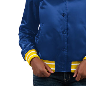 Winter Raw Breathable Eco-Friendly Women Varsity Jacket Satin Sleeve <b>Patchwork</b> <b>Top</b> High Quality - Product Image 6
