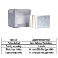 Panneau de mousse de polyuréthane PIR (PU) panneau de conduit d'air HVAC feuille d'aluminium