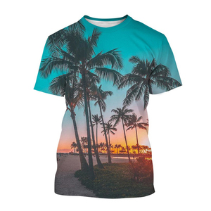 เสื้อยืดแฟชั่นลำลองผู้ชาย ราคาขายส่ง รับผลิตตามแบบ (OEM) พิมพ์โลโก้ตามสั่ง ผ้าฝ้าย 100% พิมพ์ลายแบบซับลิเมชั่น สำหรับผู้ชาย - Product Image 2