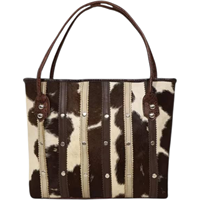 Sac à bandoulière décontracté de luxe pour femme en cuir de vachette, motif vache, grande capacité, pour le quotidien et les voyages