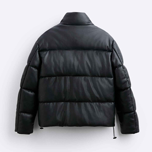 2026 New Winter <b>Men</b> Genuine <b>Leather</b> High Street Waterproof Breathable Windproof Eco-Friendly Puffer Customized Style <b>Jacket</b> - Product Image 4