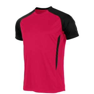 เสื้อยืดแขนยาวทรงสปอร์ตสีแดงดำสำหรับผู้ชาย ทรงปกติ แห้งเร็ว ผ้าถักโพลีเอสเตอร์ คอกลม สีพื้น ดีไซน์แบบบล็อกสี - Product Image 1