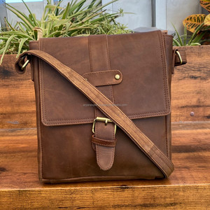Full Grain Leather <b>Men</b> Crossbody <b>Bag</b> Vintage Style Cowhide Leather Messenger Sling <b>Bag</b> High Quality Genuine Leather <b>Shoulder</b> <b>Bag</b> - Product Image 6