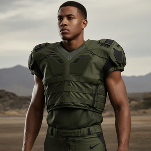 Uniforme de football américain personnalisé sublimé pour hommes et jeunes, taille ajustée, haute élasticité, compression, entraînement, tenue de match - Product Image 6