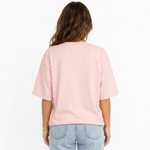 T-shirt d'été pour femmes de haute qualité, col rond, doux, respirant, respectueux de la peau, t-shirts surdimensionnés en coton pour filles - Product Image 5