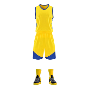 Ensemble de basket-ball 100% polyester, nouvelle arrivée, pour adultes, en provenance du Pakistan, vente chaude, maillot des Lakers, été, short de basket-ball - Product Image 4