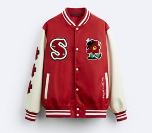 Nouvelle arrivée, veste varsity pour homme de haute qualité, logo personnalisé, col montant, denim vintage, coupe-vent, respirante, surdimensionnée - Product Image 1