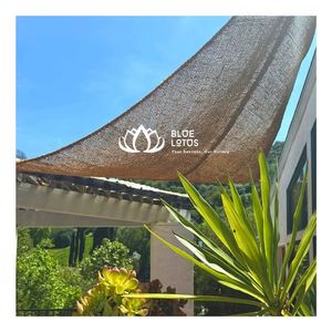 MÁS VENDIDO Toldo de Cuero Natural Saludable |   Vela de Sombra para Exteriores de Diseño Moderno Rústico 100% Tejida a Mano por BLUE LOTUS - Product Image 1