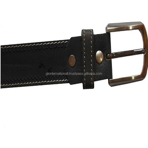 เข็มขัดแฟชั่นผู้ชายหนังแท้ทำด้วยมือคุณภาพสูงทุกขนาดและสีที่กำหนดเองพร้อมหัวเข็มขัดนิกเกิลไม่เป็นสนิม - Product Image 5