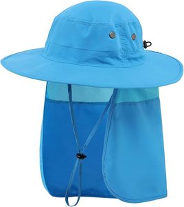Unisex Casual All-Season Quick Dry Summer Fisherman Foldable Nylon Boonie Bucket Cap Neck Flap Oxford Canvas 54-56CM Outdoor - Product Image 6
