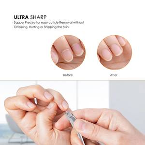 Coupe-ongles professionnel en acier inoxydable, lame droite, pointe acérée, pour doigts d'adultes, design simple - Product Image 5