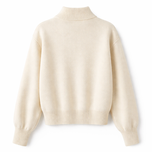 Suéter de Cuello Alto Estilo Vintage Personalizado al por Mayor, Fabricante OEM para Mujer - Product Image 2