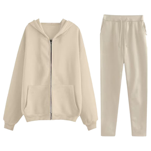 Hooded Tracksuit Women's Midweight Winter Tracksuits Custom Design 100% Cotton High Quality Breathable Quick Dry Customizable - Product Image 3