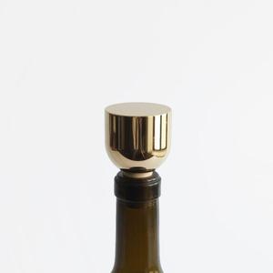 Golden Metal Bottle Stopper with Ribbed Design Custom Design Handmade Brass <b>Wine</b> Stopper For Bar Events Gift Items - Product Image 3