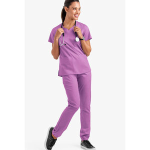 Uniforme Médico de Enfermera de Manga Corta para Mujer, Conjunto de Uniforme de Doctora para Hospital con Pantalones Deportivos, Uniformes Médicos OEM - Product Image 1