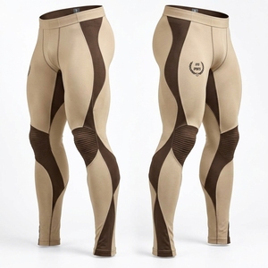 Custom <b>Mens</b> <b>Legging</b> Athletic Tights Breathable Polyester Spandex Fabric Lightweight Construction Comfortable Fit <b>Compression</b> - Product Image 3