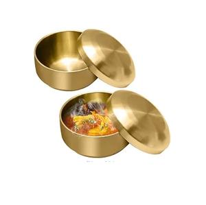 Cuencos Katori de Latón Ecológicos Hechos en India con Tapa, Cuencos para Servir Postres, Cuenco para Servir Alimentos Puros, Pulido, Sostenible, para Viajes - Product Image 2